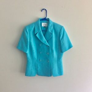 Le Suit Short Sleeve Blazer Size 8 EUC